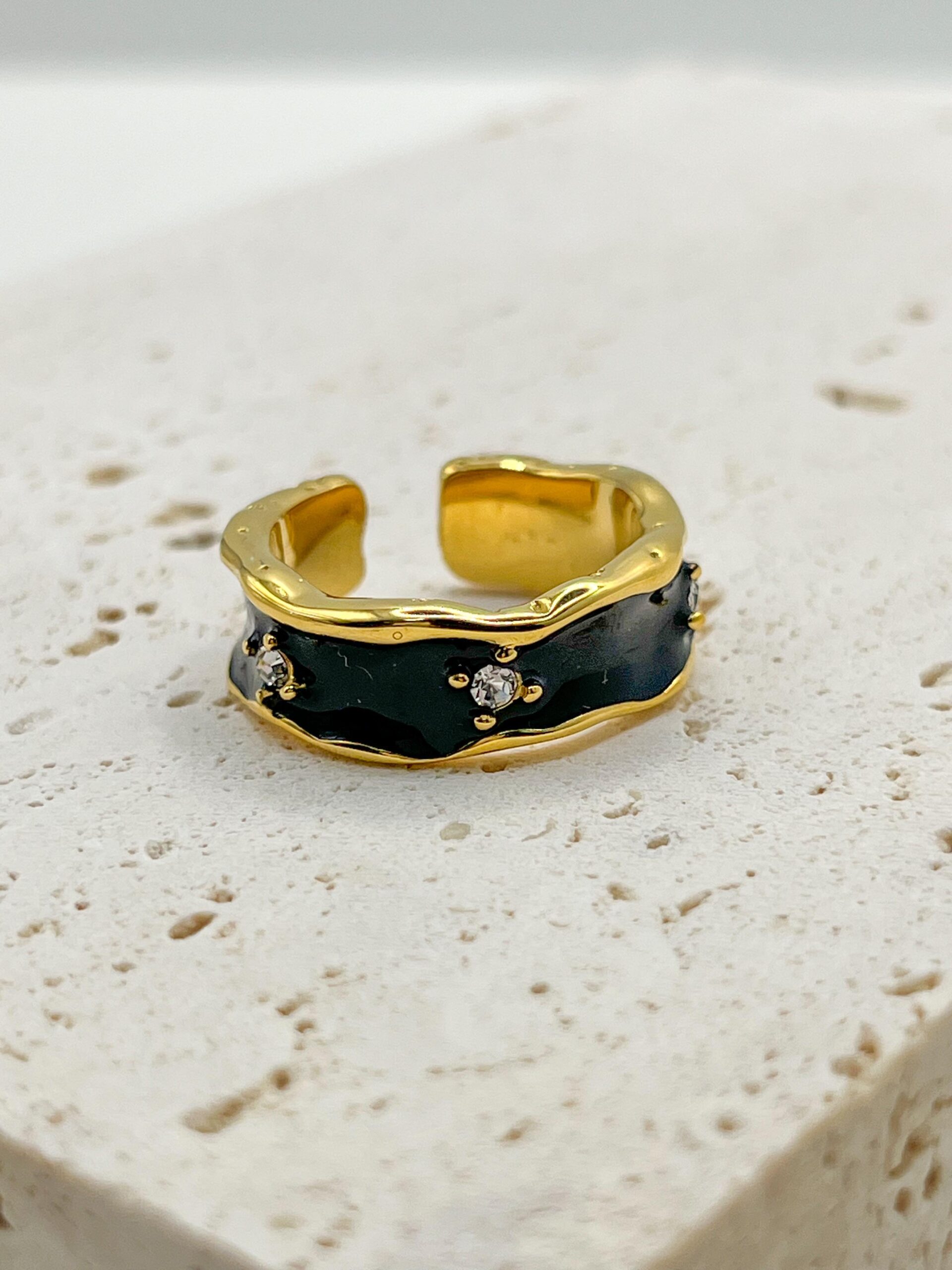 Anel Preto Vintage Ajustável Anel Preto Vintage Ajustável