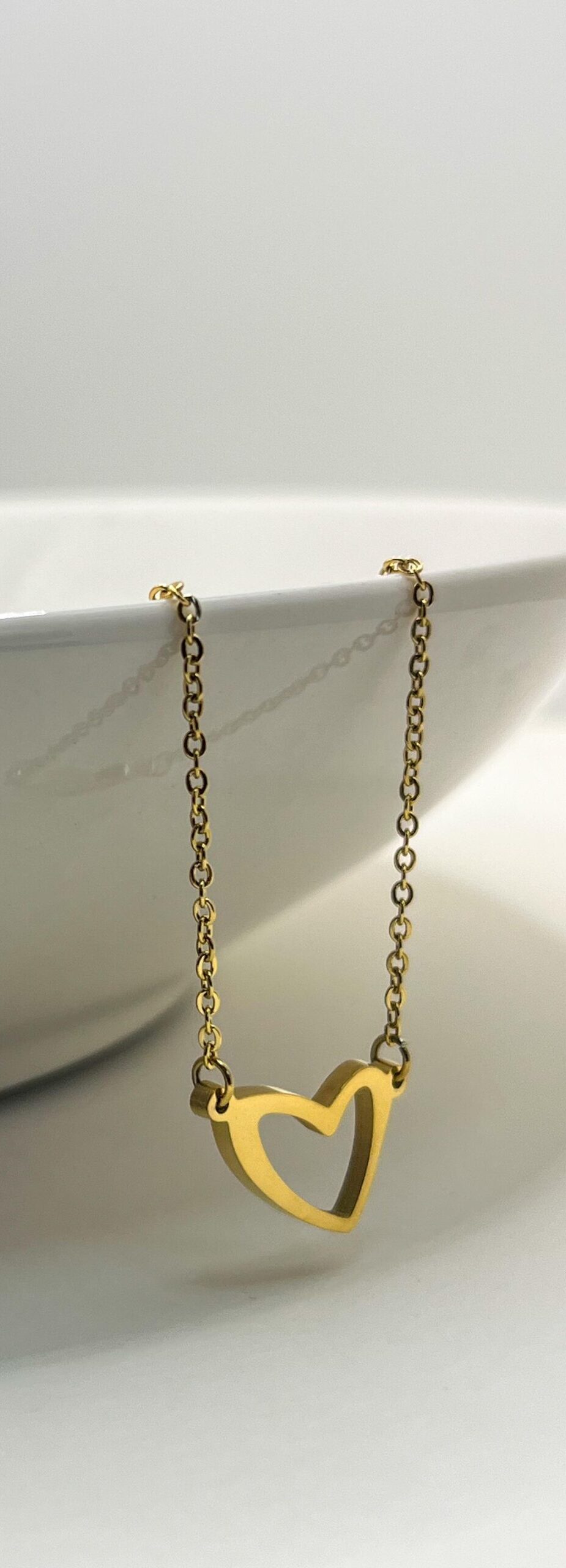 Colar Coração Minimalista Colar Coração Minimalista